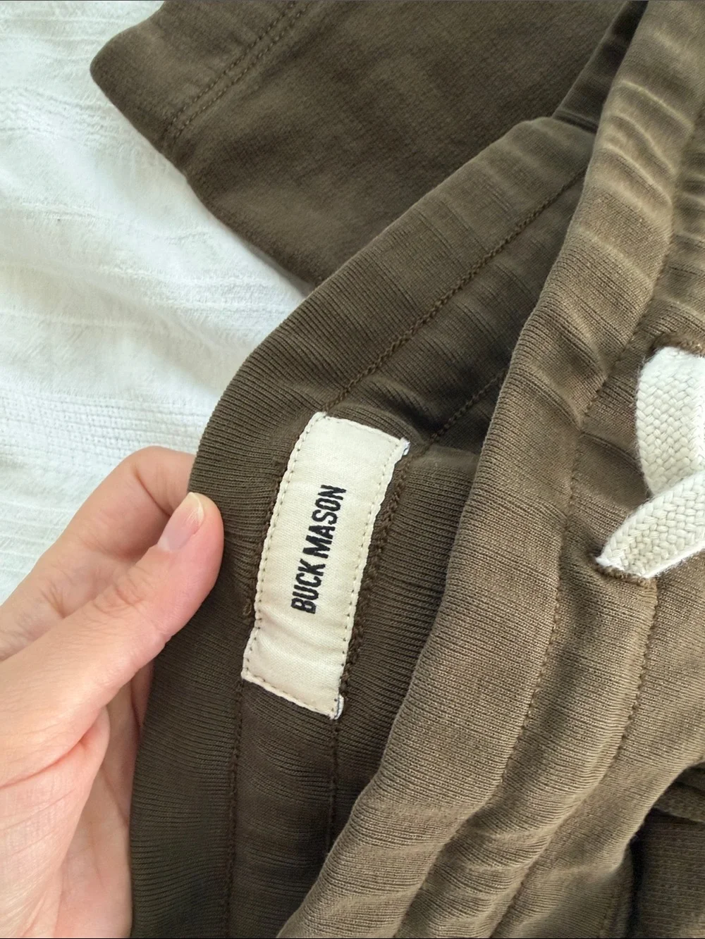 Buck Mason olive brown Drawstring Track Pants